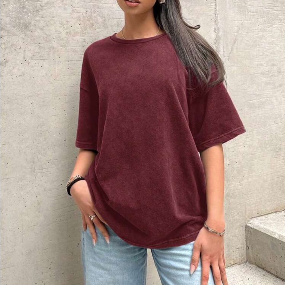 Women's Burgundy Casual Top